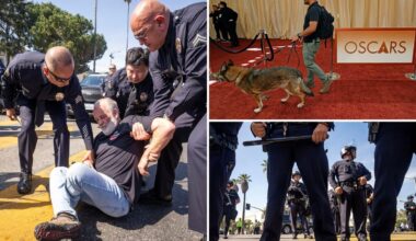 Massive Police presence protect Oscar at the 98th Annual Academy Awards