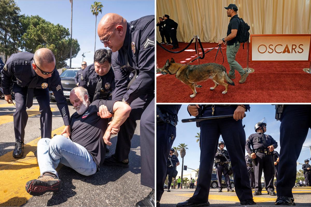Massive Police presence protect Oscar at the 98th Annual Academy Awards