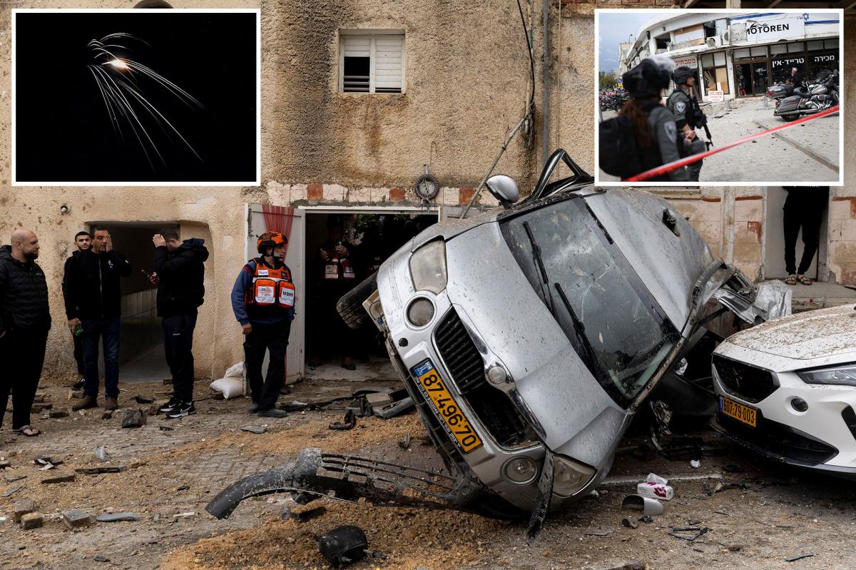 Iran pummels Israel with cluster bombs, sending car flying and leaving 9 injured