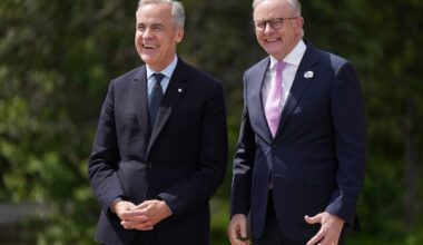 Carney lands in Australia looking to draw closer to a Commonwealth cousin also grappling with Trump