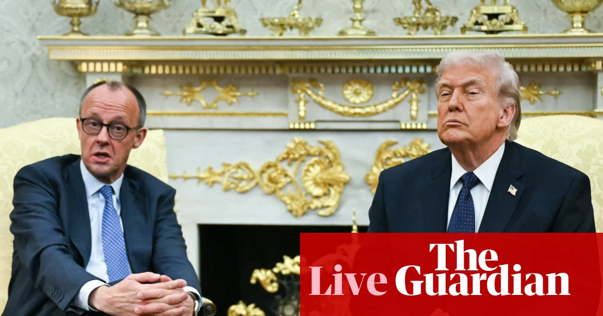 Trump insists Israel did not force US hand on Iran attack as he meets German chancellor – live | US news
