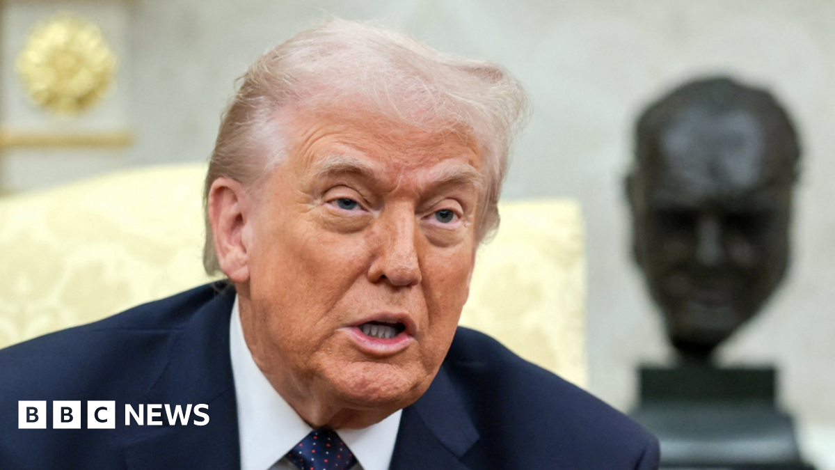 President Donald Trump speaking in the White House