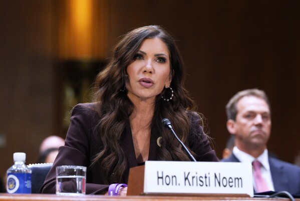 Homeland Security Secretary Kristi Noem appears for an oversight hearing before the Senate Judiciary Committee, at the Capitol in Washington, March 3, 2026. (AP Photo/J. Scott Applewhite, File)
