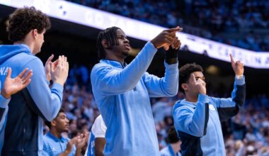 Henri Veesaar, Luka Bogavac, Jarin Stevenson University of North Carolina Men’s Basketball v Clemson Dean E. Smith CenterChapel Hill, NC Tuesday, March 3, 2026