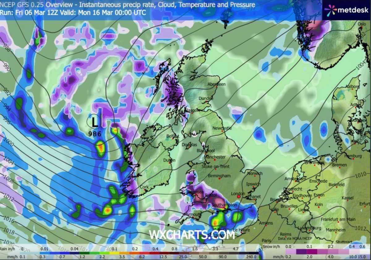 UK weather map