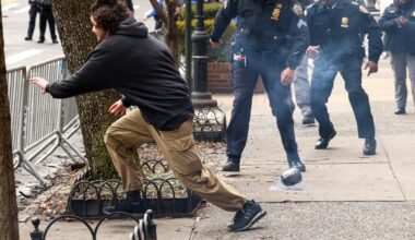 Device ignited at Gracie Mansion protest was an improvised explosive, NYPD says