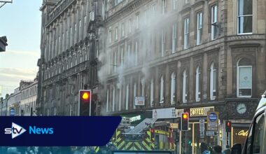 Streets closed as firefighters tackle blaze in Glasgow city centre