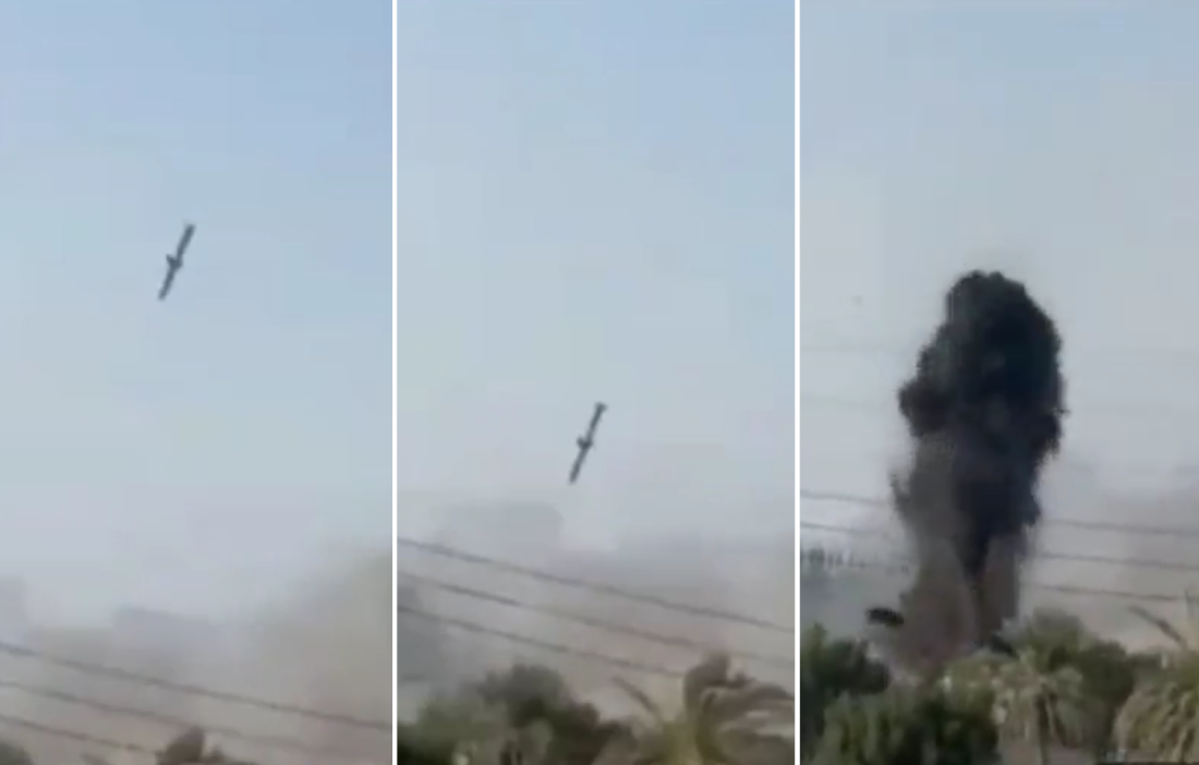 Screenshots of a cruise missile hitting a compound where an Iranian girl's school was struck killing around 175.