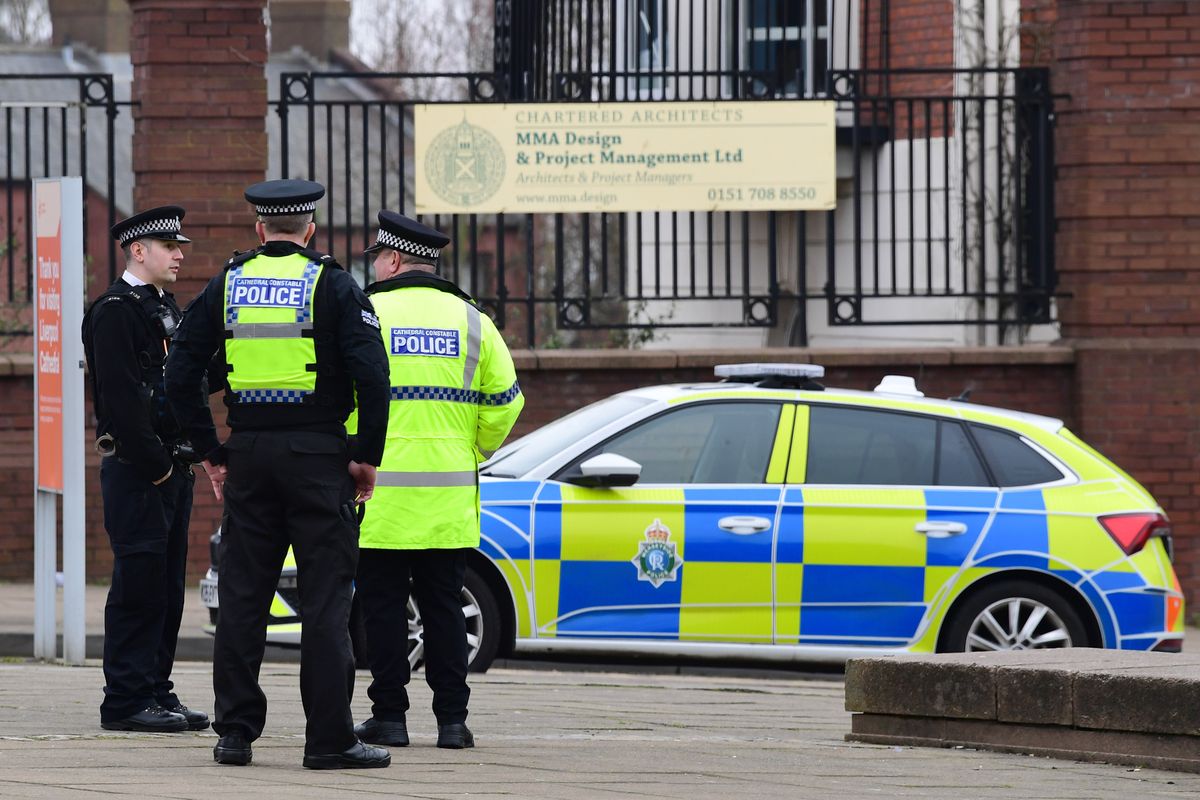 Police outside LIPA School this morning