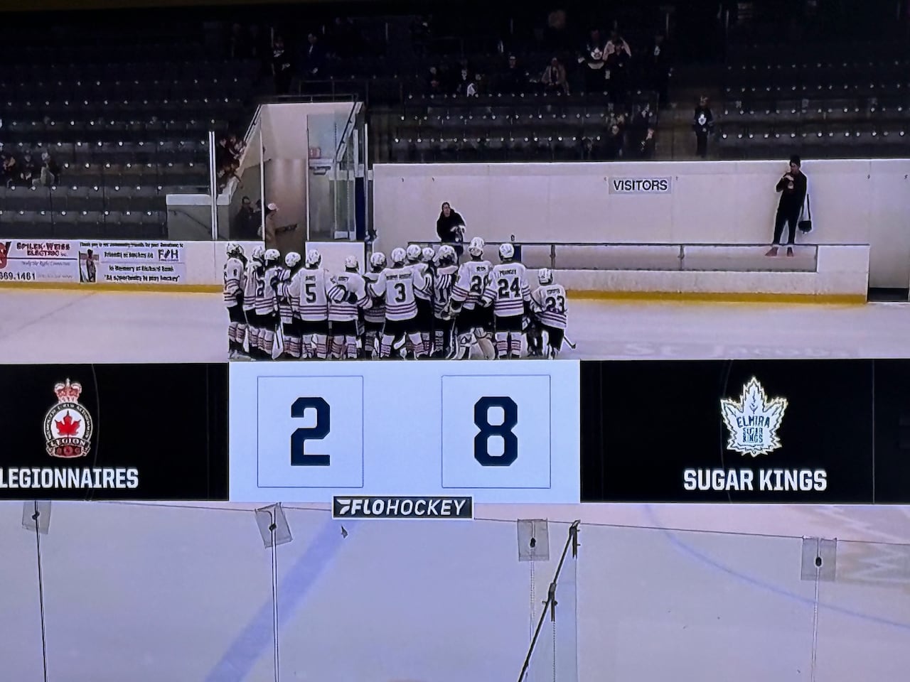 Sarnia dropped its 50th straight game against Elmira in GOHL action Sunday. The Legionnaires finished 0-50 on the season without recording a single point.