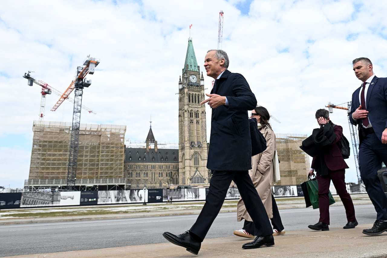 Prime Minister Mark Carney takes a walk.