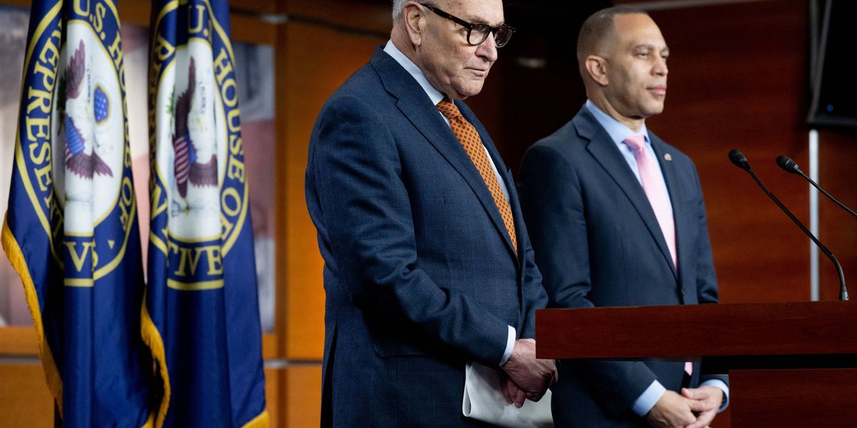 Coalition Demands Schumer, Jeffries Step Down Over Failure to Fight 'War-Crazed' Trump