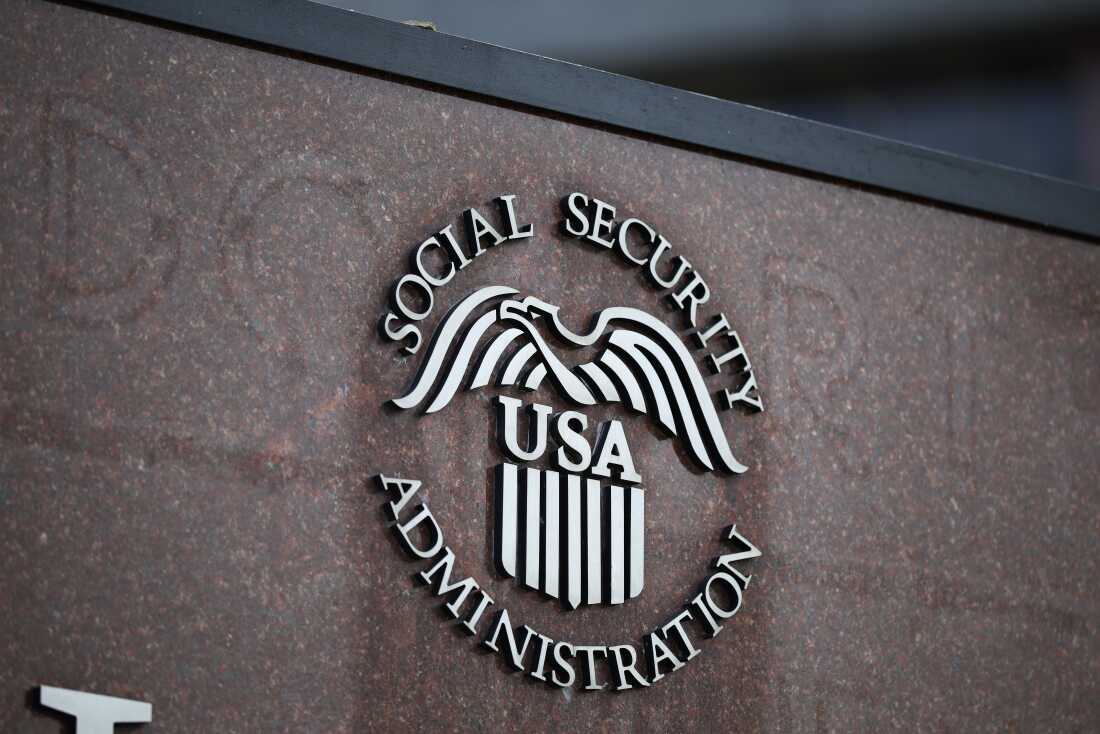 A sign in front of the entrance of the Security Administration's main campus on March 19, 2025 in Woodlawn, Maryland. Congress and the SSA's Inspector General are investigating whistleblower claims about whether Department of Government Efficiency staff may have misused Social Security data.