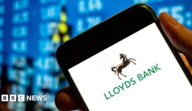 A smartphone screen showing a Lloyds Bank app