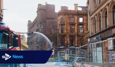Remains of fire ravaged building in Glasgow city centre must be demolished
