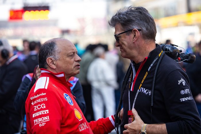 Graeme Lowdon, Cadillac Team Principal; Frederic Vasseur, Scuderia Ferrari Team Principal
