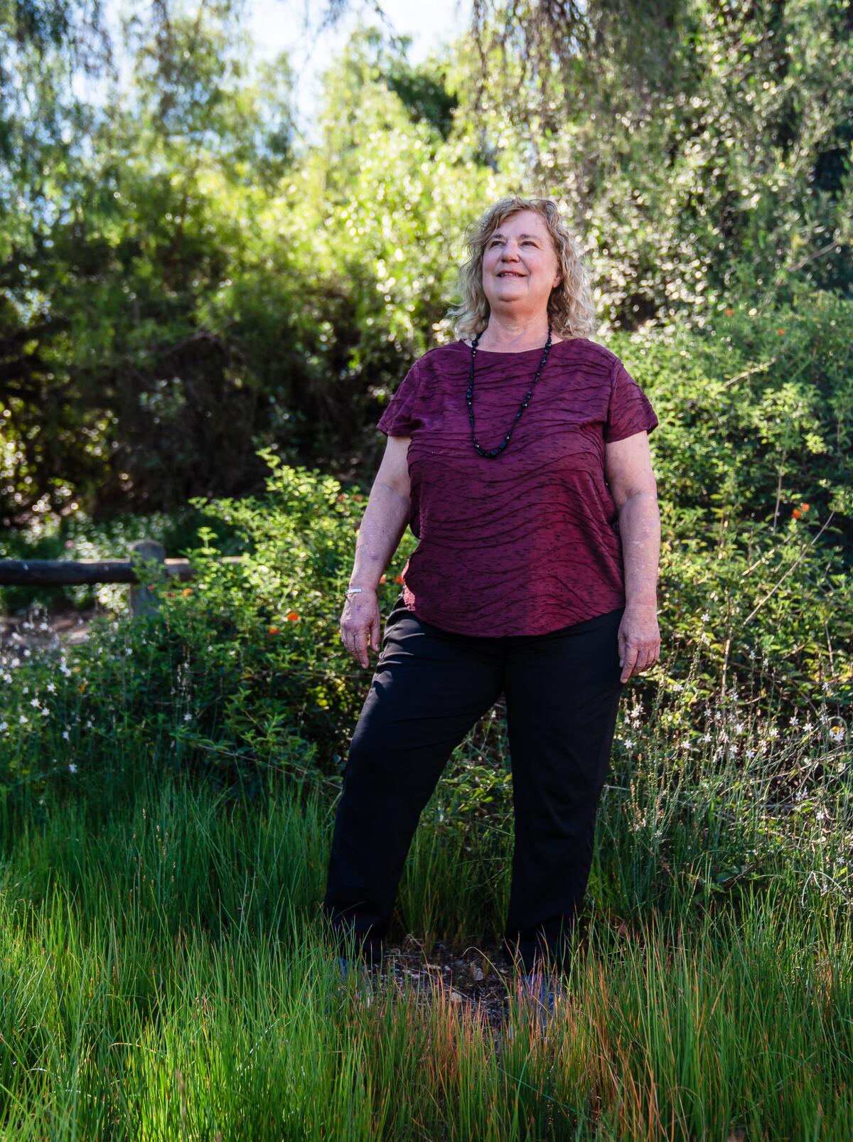 A woman at Creekside Park in Walnut.