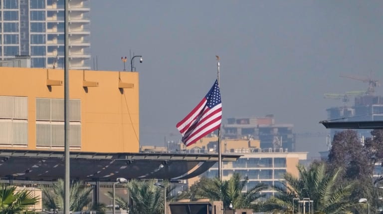 U.S. Embassy is seen across the Tigris River in Baghdad,...