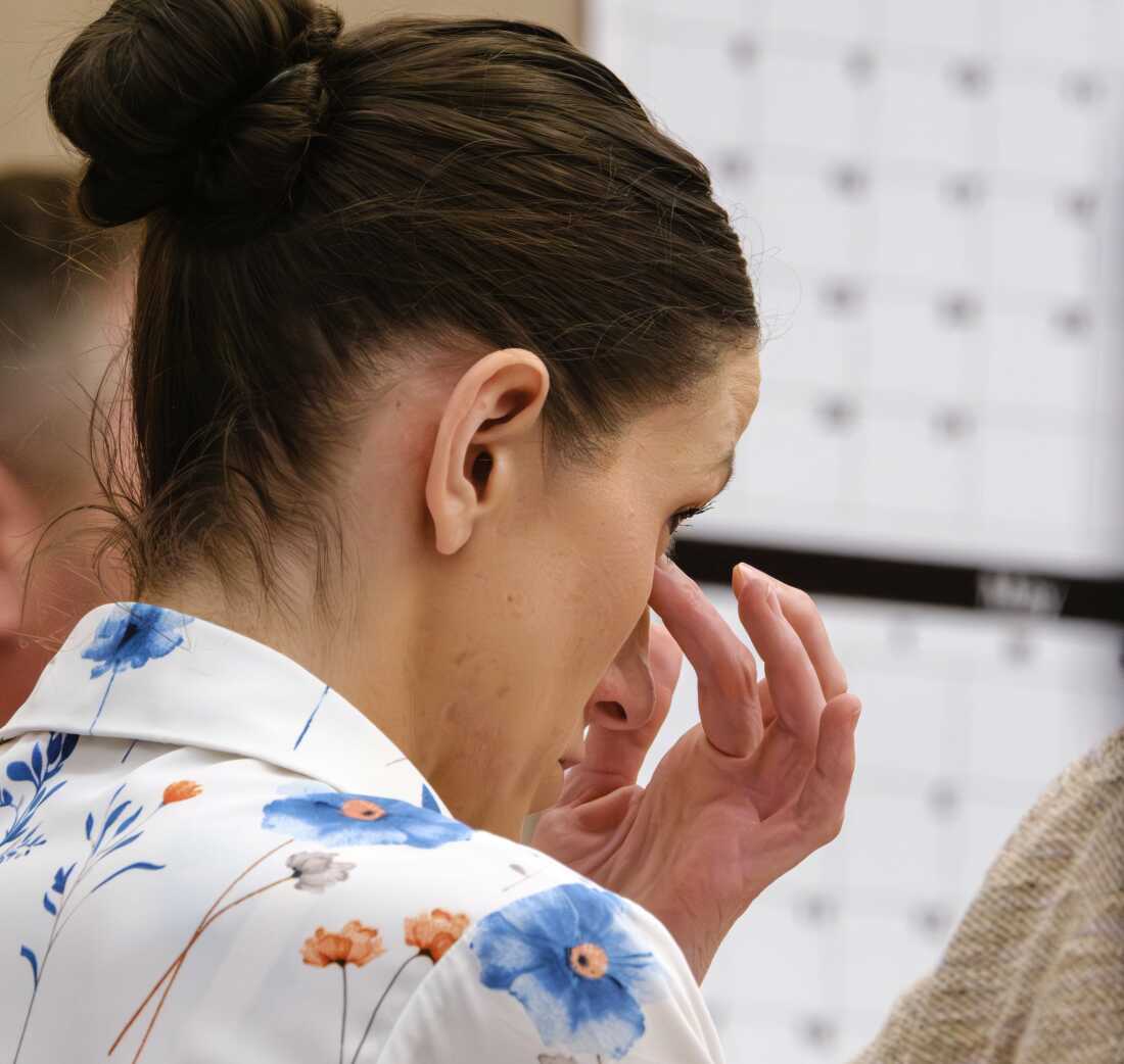 Kouri Richins listens to closing arguments in Third District Court in Park City, Utah, on Monday.