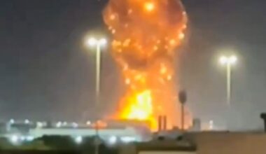 An Iranian missile attack on Saudi energy facilities