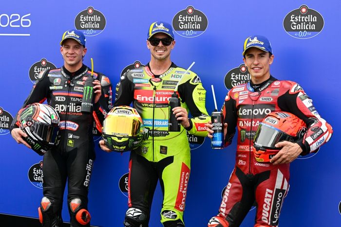 Marco Bezzecchi, Aprilia Racing, Fabio Di Giannantonio, VR46 Racing Team, Marc Marquez, Ducati Team