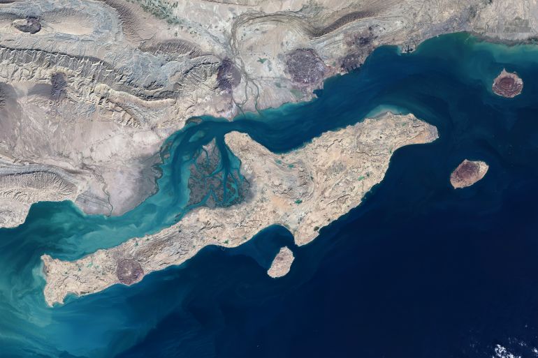 STRAIT OF HORMUZ - 17 JANUARY 2026 : A satellite view of Qeshm Island in Hormozgan Province, Iran, within the Strait of Hormuz region on January 17, 2026. (Photo by Gallo Images/Orbital Horizon/Copernicus Sentinel Data 2026)
