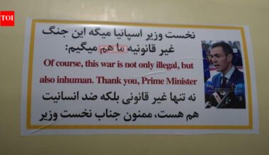 'Illegal, inhuman': Iran sticks Spanish PM's 'no war' message on missiles targeting Israel