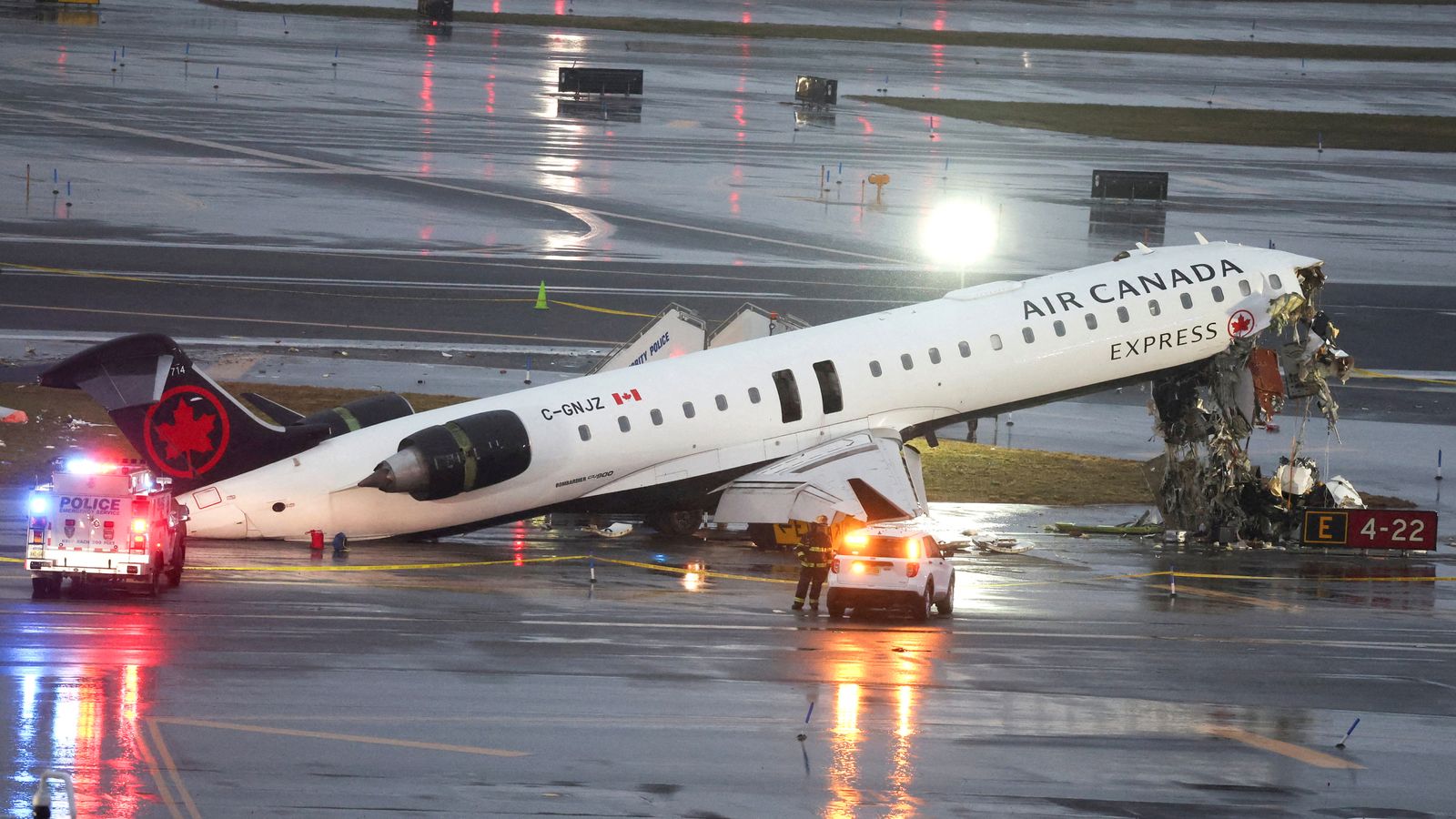 The nose of the plane disintegrated in the crash. Pic: Reuters