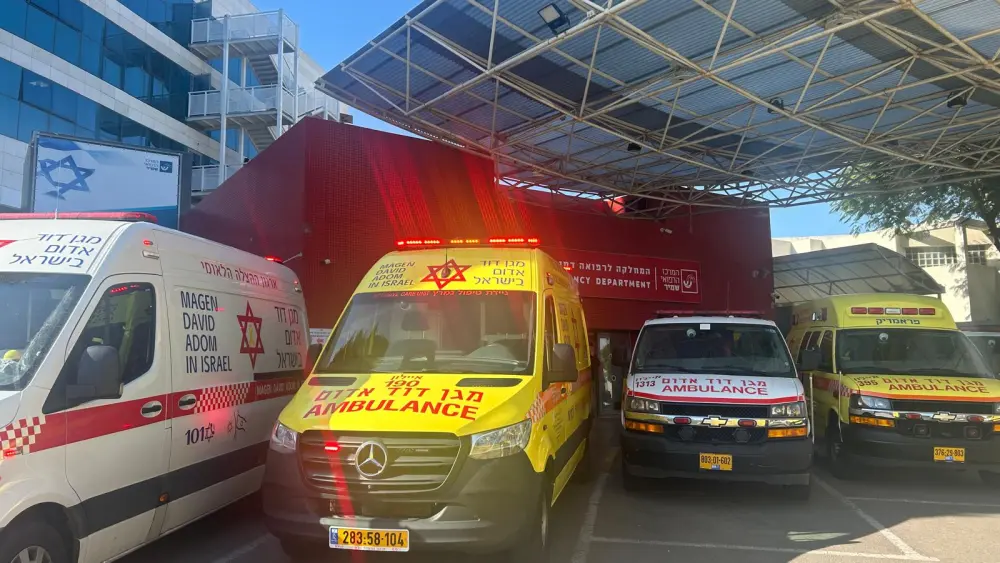 Magen David Adom ambulances, March 17, 2026. Photo: Amelie Botbol