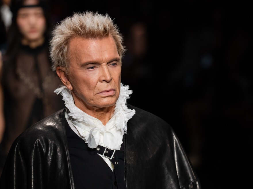 Billy Idol walks the runway during the Ann Demeulemeester Womenswear Fall/Winter 2026-2027 show as part of Paris Fashion Week on March 7, 2026 in Paris, France.