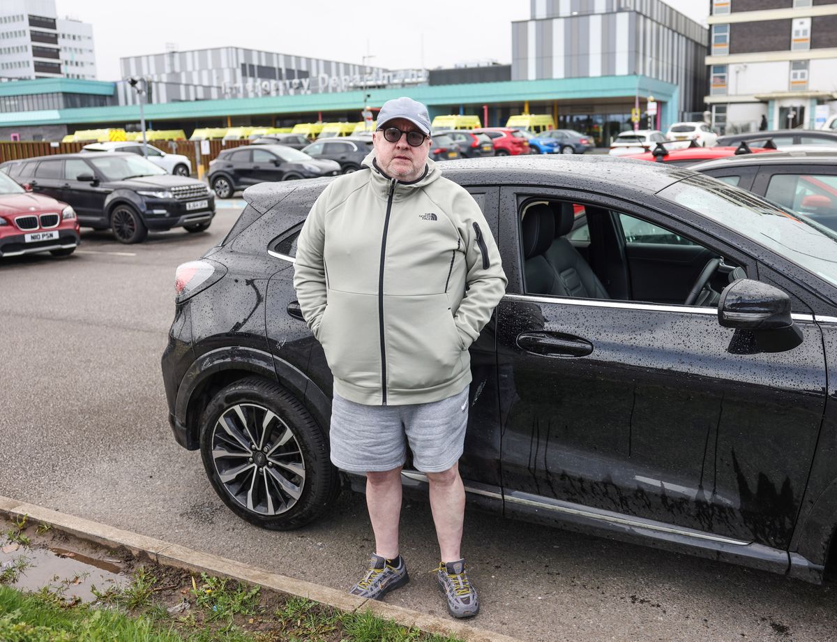 Stephen O'Rourke near where he was parked in Aintree University Hospital car park