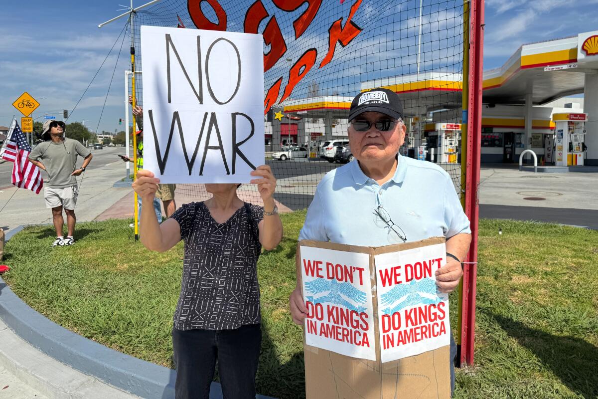 A "No Kings" Rally in Monterey Park 