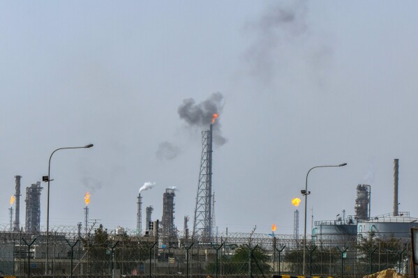 The Mina Al-Ahmadi oil refinery operates in Kuwait, March 20, 2026. (AP Photo, File)