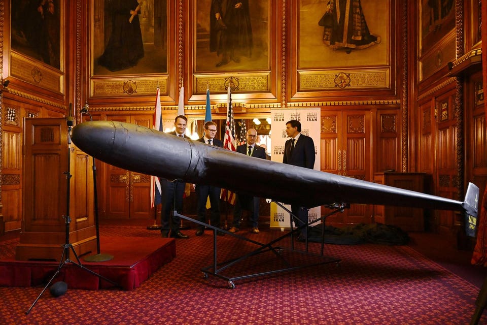 Downed Russia-Iran Drone Unveiled In UK Parliament