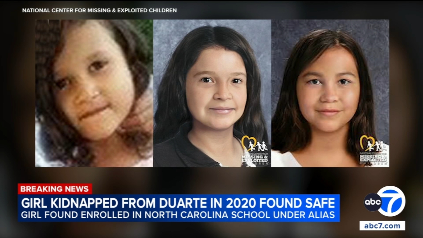 Duarte girl kidnapped in 2020 at 5 years old found safe in North Carolina