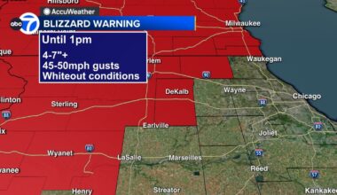 Chicago weather forecast: Blizzard warning in effect for parts of area for snow, strong winds, impacting travel | Live Radar