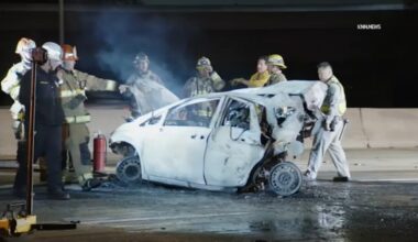 Former CHP officer Angelo Rodriguez and Iris Salmeron charged with murder in fiery Norwalk crash that killed 4 people