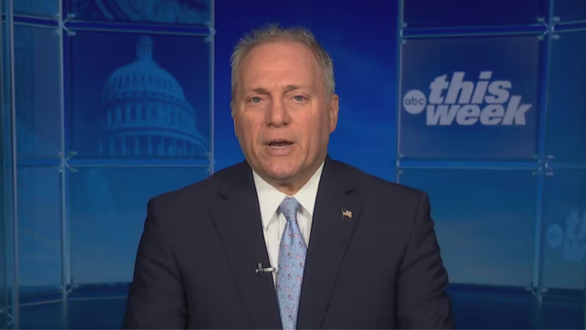 House Majority Leader Steve Scalise, R-Louisiana, appears on ABC News' "This Week" on March 29, 2026.