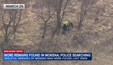Bones found in Mokena, Illinois: More remains found at Townline Road and Oakwood Drive, where bones of Terhan F. Gordon recovered