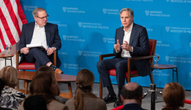 David Sanger and Antony Blinken.