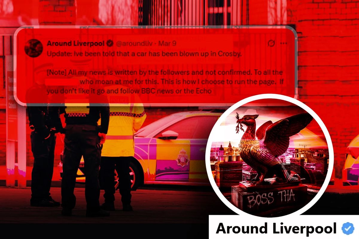 The Around Liverpool social media account has been accused of sharing dangerous misinformation