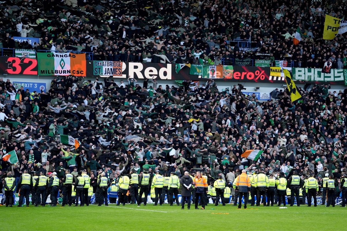 Celtic fans celebrate after winning on penalties 