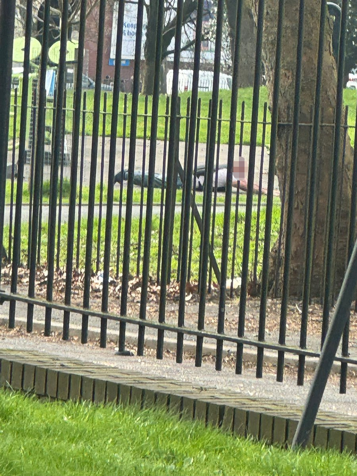 A man seen on the ground