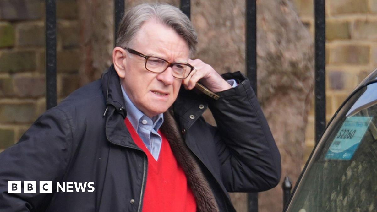 Lord Peter Mandelson outside his London home following his arrest on suspicion of misconduct in public office. Picture date: Monday March 9, 2026.