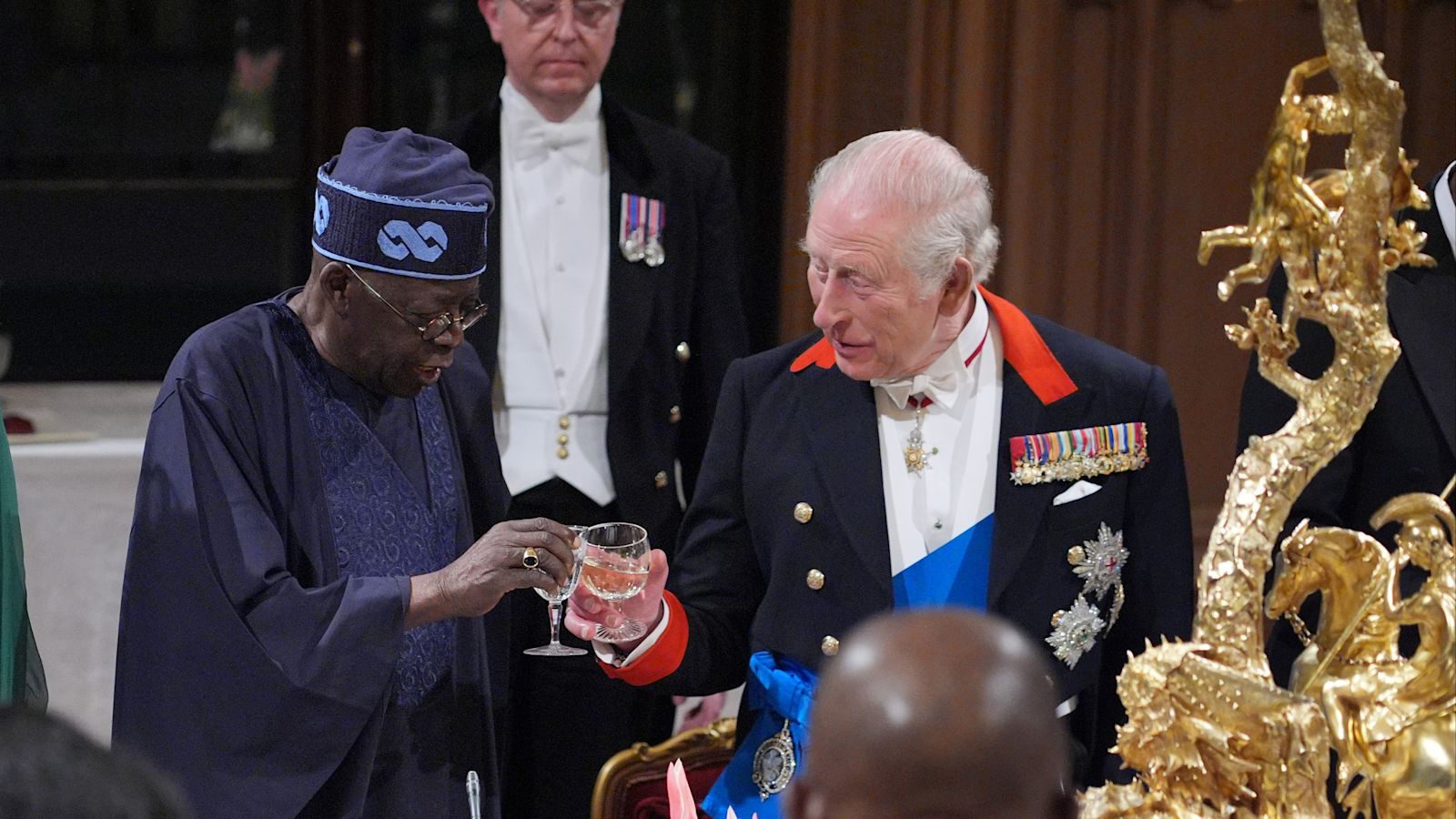 King Charles holds adapted state banquet to respect Nigerian president observing Ramadan