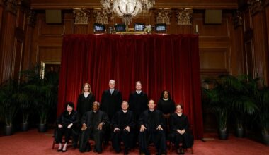 U.S. Supreme Court justices Amy Coney Barrett, Neil M. Gorsuch, Brett M. Kavanaugh, Ketanji Brown Jackson, Sonia Sotomayor...