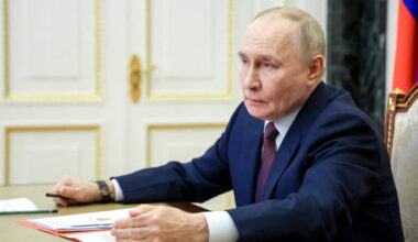 Russian President Putin chairs a Security Council meeting in Moscow