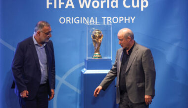 FILE PHOTO: Unveiling ceremony of the FIFA World Cup Trophy in Tehran