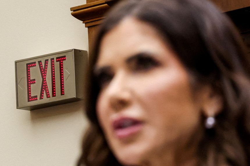 Kristi Noem testifies before a House Judiciary Committee hearing on 