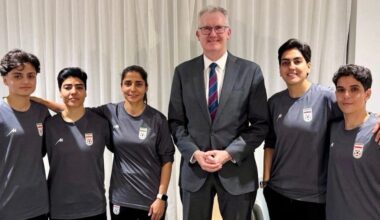 Australia's Home Affairs Minister Tony Burke grants five women from the Iranian women's soccer team humanitarian visas